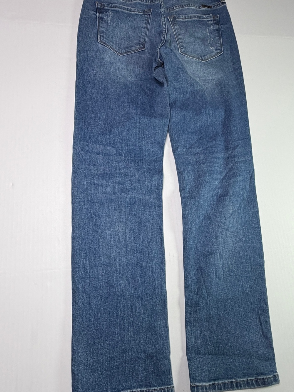 KanCan Blue Wide-Leg High-Rise Jeans with Subtle Distress - Picture 7 of 8
